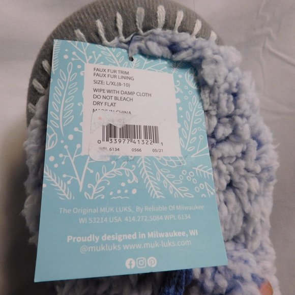 Muk Luks Pom Ballerina Slippers L/XL 8-10 NWT - Picture 4 of 4